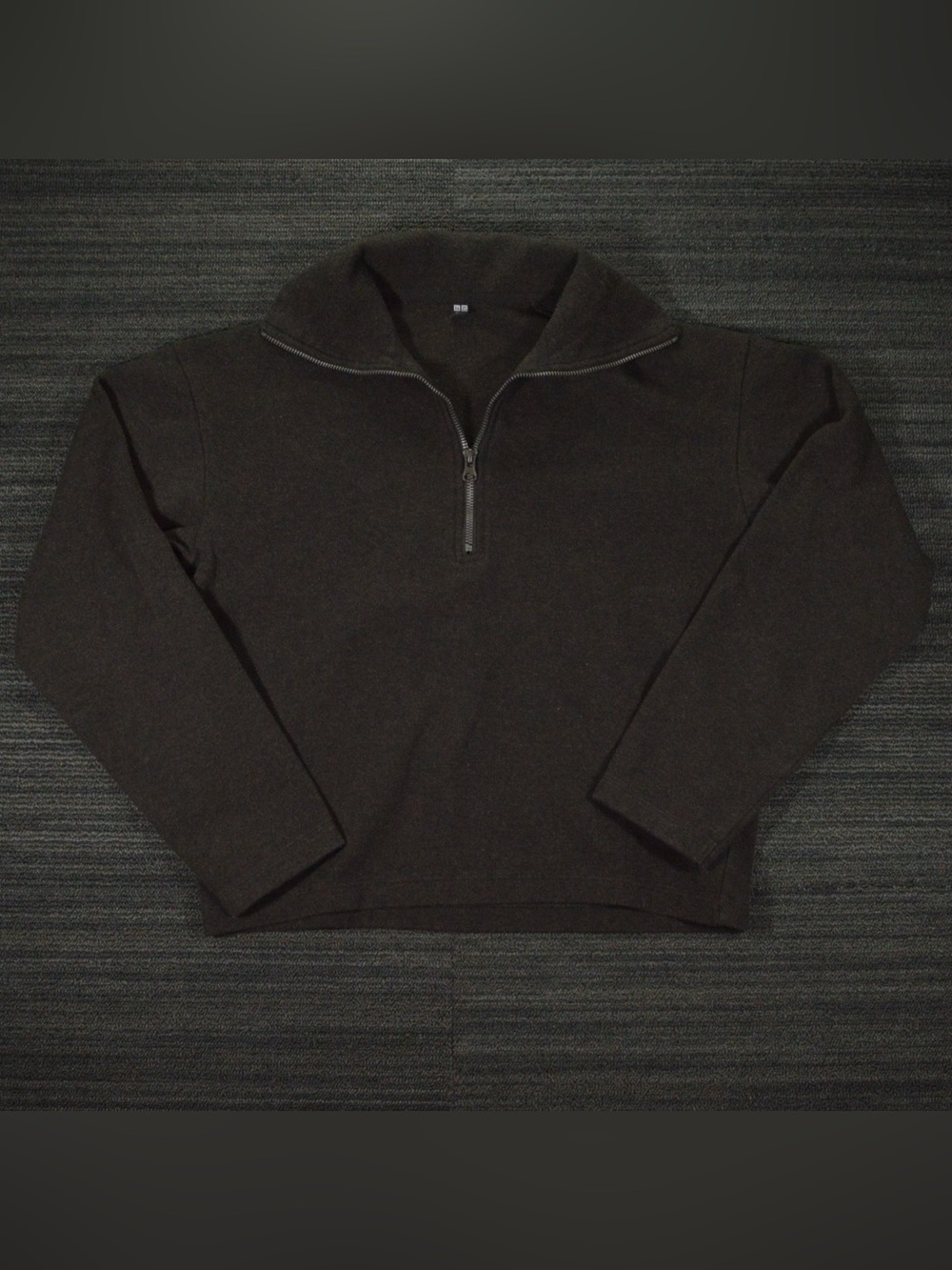 Uniqlo Dark Brown Half Zip Sweater XS